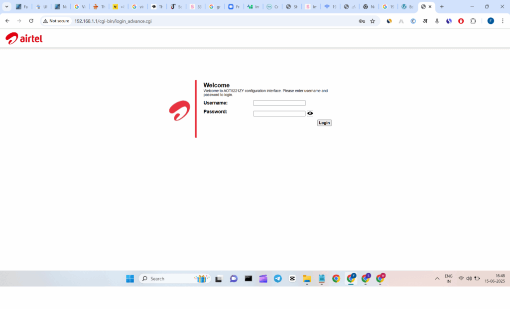19216811 or 192.168.1.1 user interface